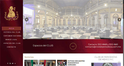 Desktop Screenshot of clubdeperiodistas.com.mx